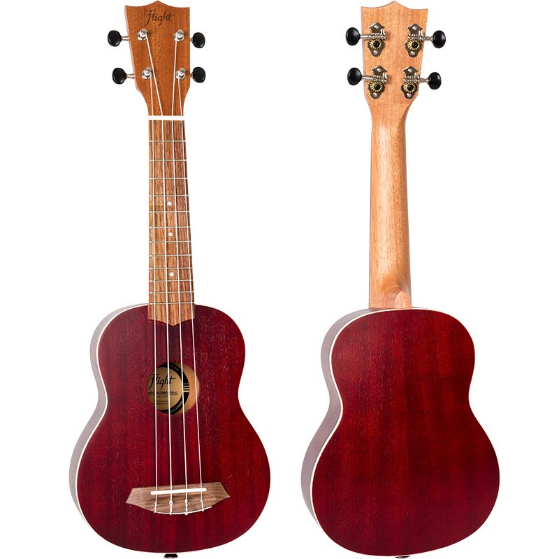 Flight Coral Soprano Ukulele with Gig Bag - Red - NUS380