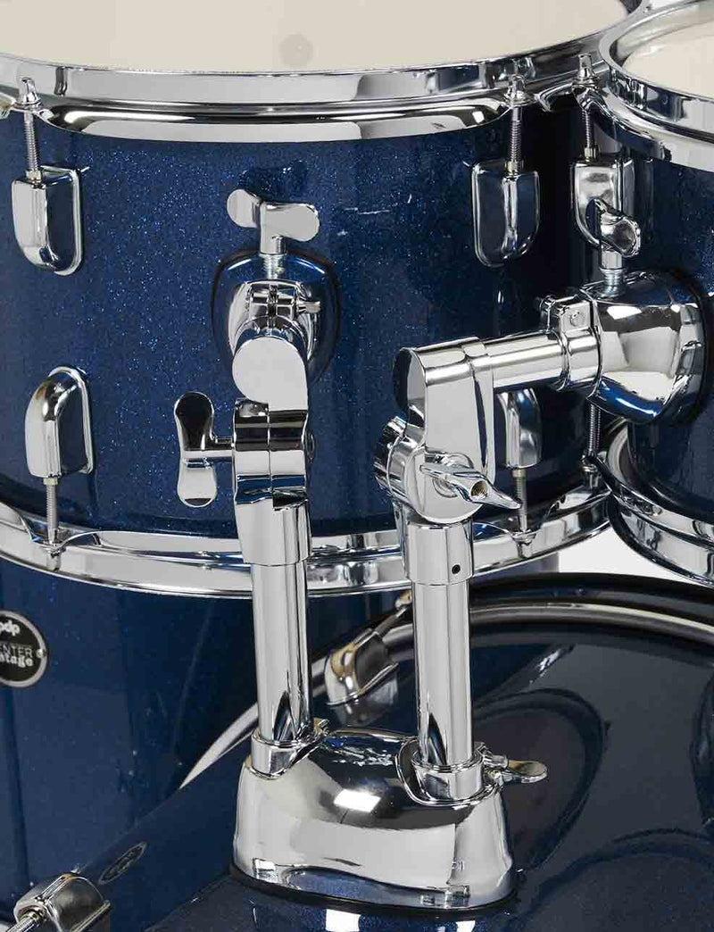 PDP Center Stage 5-Piece Full Drum Kit - 10/12/14/20/14 - Royal Blue Sparkle