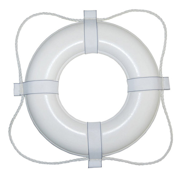 Taylor Made White 30" Foam Ring Buoy w/White Grab Line 380