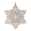 Wood Snowflake Ornaments (Set of 24)