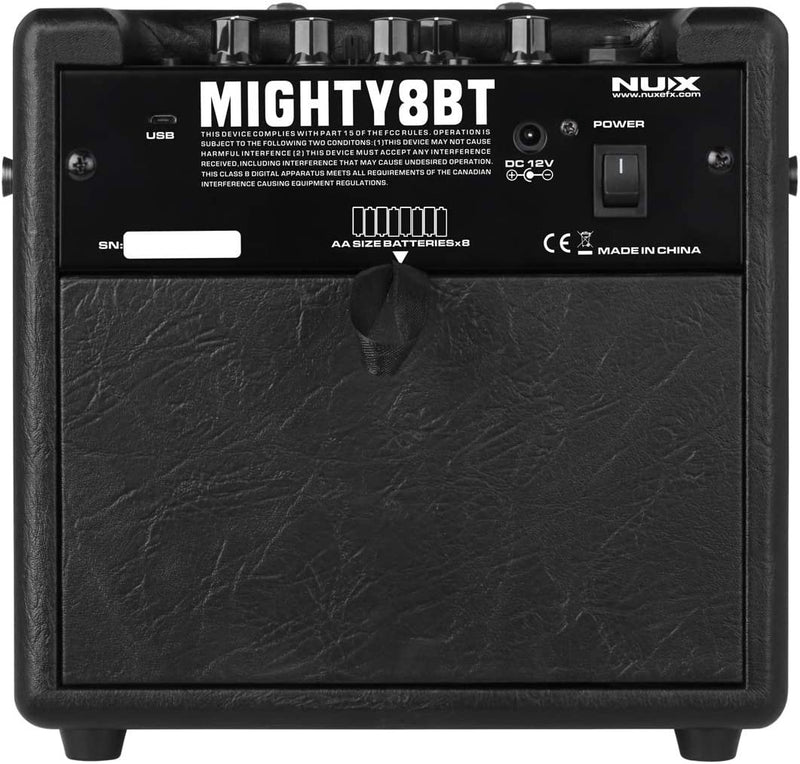 NUX Mighty 8BT 8-watt Portable Electric Guitar Amplifier with Bluetooth