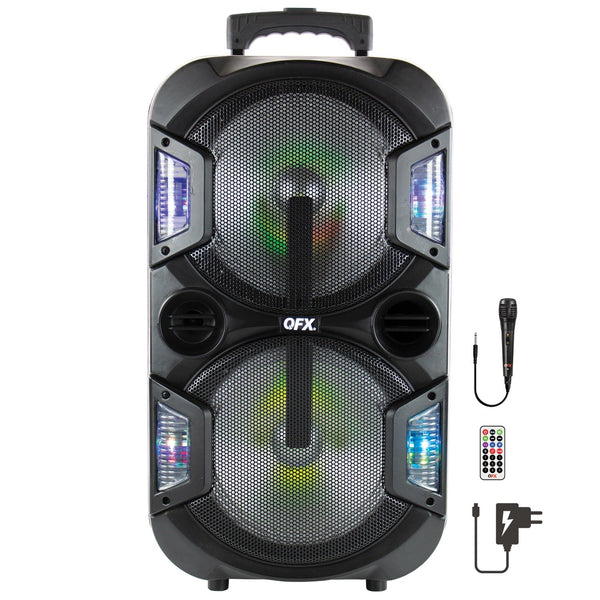 QFX PBX-210 2 x 10-Inch Portable Party Bluetooth® Sound System