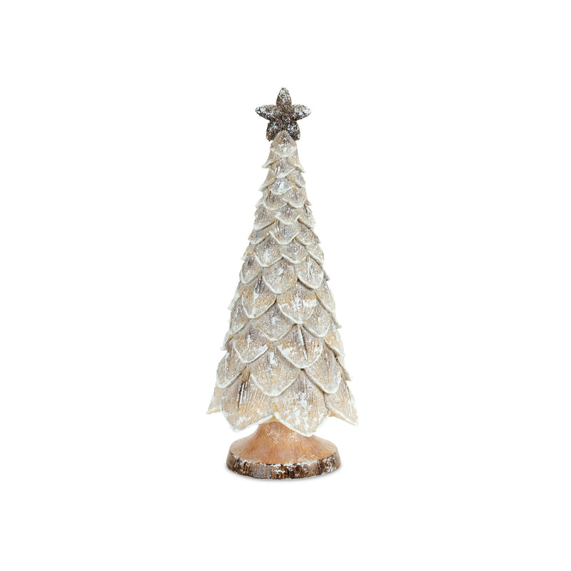 White Washed Pine Tree Décor with