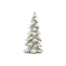 Frosted Pine Tree Décor with Silver Finish (Set of 4)