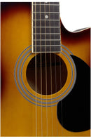 Stagg Auditorium Cutaway Acoustic Electric Guitar - Sunburst - SA20ACE SNB