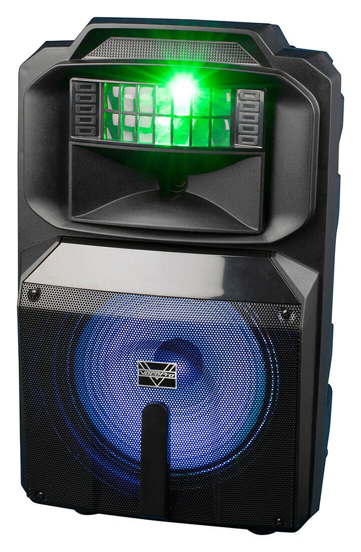 VocoPro 12" Powered Dj/Karaoke Speaker w/RGB Derby Light - Karaoke-Thunder-1200