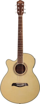 Oscar Schmidt Concert Left-Handed Acoustic Electric Guitar - Natural - OG10CENLH