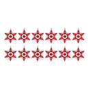 Metal Snowflake with Bell Ornament (Set of 12)