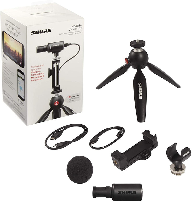 Shure MV88+ Video Kit with Digital Stereo Condenser Microphone