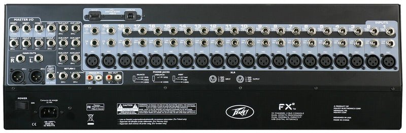 Peavey FX2 Mixer 24 Channel Non-Powered Mixer with USB and Effects - FX224