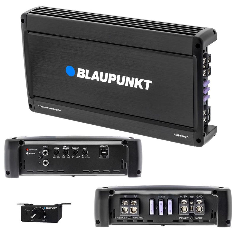 Blaupunkt Class D Monoblock Amplifier 1000W RMS/4000W MAX AMP4000D