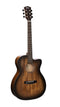 Cort COREOCOPBB Core Series Mahogany Acoustic Electric Guitar - Open Pore Black