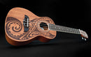 Oscar Schmidt Maori Baritone Ukulele - Laser Etched Design - OU52TAT