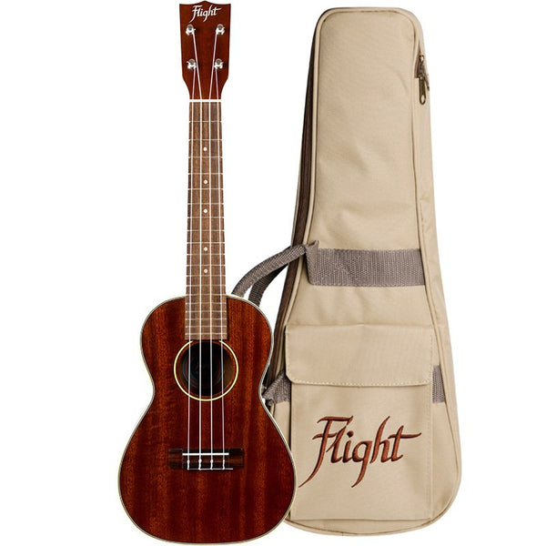 Flight All-solid Mahogany Concert Ukulele w/ Gig Bag - MUC-2