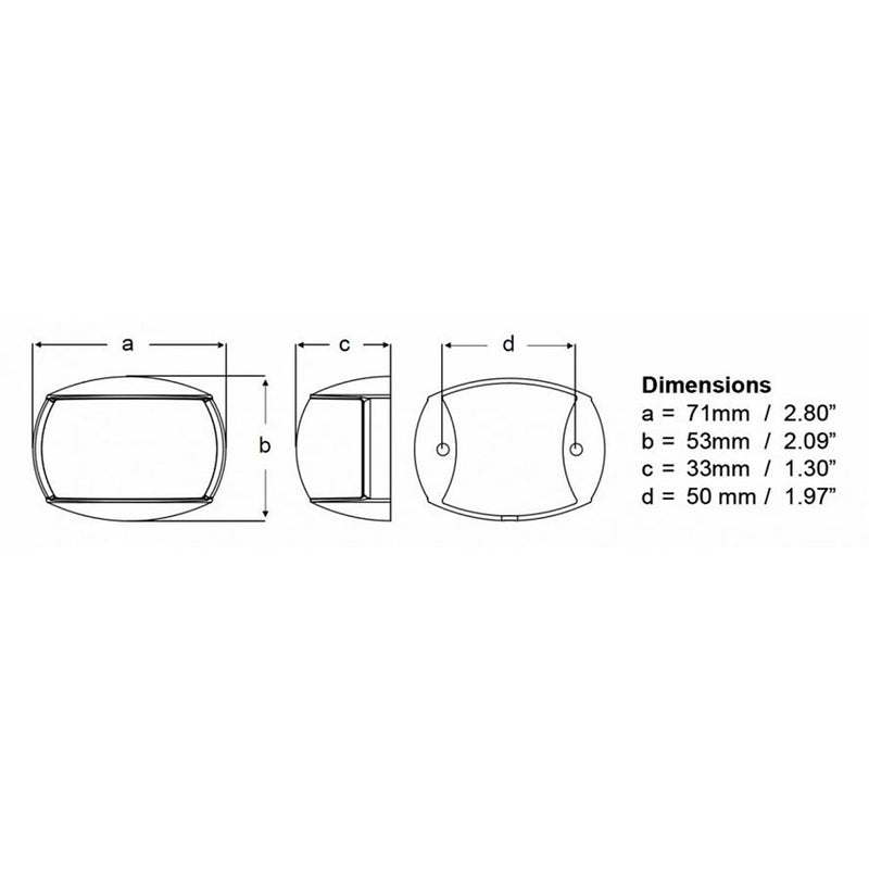 Hella Marine NaviLED Port & Starboard Pair 2nm Clear Lens/Black Casing 980520901