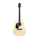 Stagg Left Handed Dreadnought Acoustic guitar - Natural - SA20D LH-N