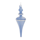 Blue Glass Finial Drop Ornament (Set of 12)