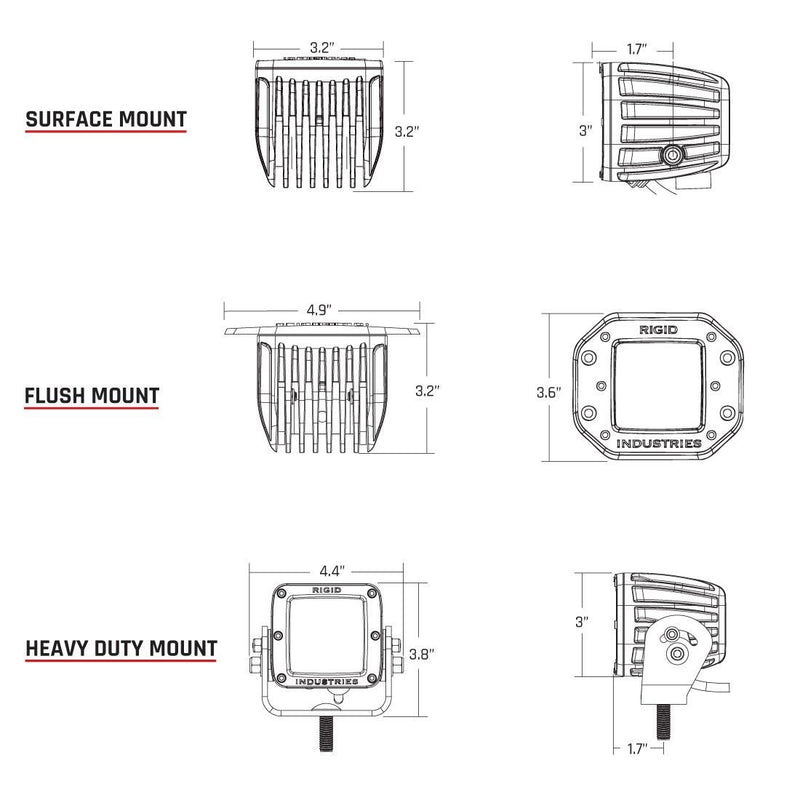 Rigid Industries 50471 D2-Series Hyperspot LED Light (Set of 2) 9