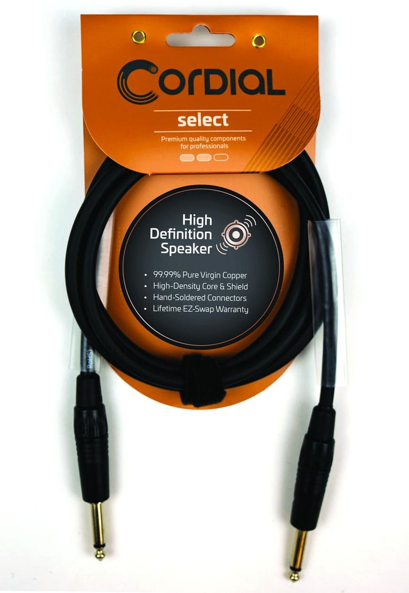 Cordial 5' Speaker Cable - 1/4" TS to 1/4" TS - CPL1.5PP25