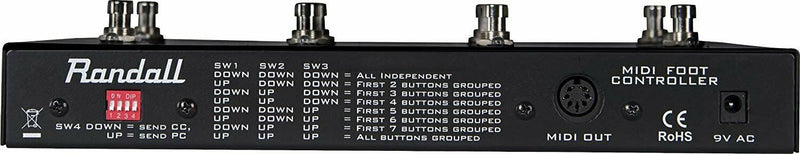 Randall 8 button MIDI Pedal Footswitch - RF8 - New Open Box