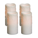 LED Dripping Wax Pillar Candles with Remote (Set of 4)