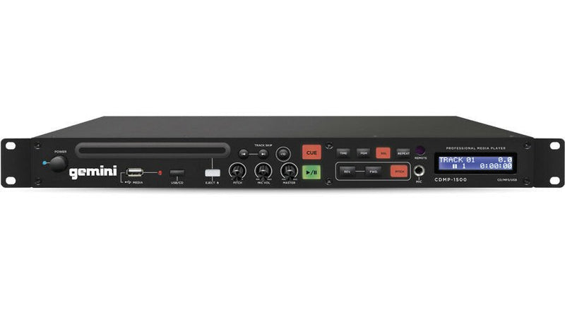 Gemini CDMP-1500 19-inch CD/MP3/USB Audio Music Player 1U Size Rackmount