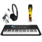 Portable 54 Full Size Key Electronic Keyboard Free Mic and Headphones