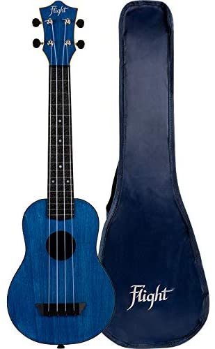 Flight Soprano Ukulele with Concert Neck & Gig Bag - Dark Blue - TUSL-35 DB