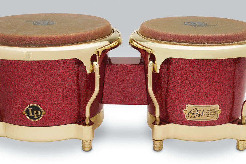 Latin Percussion LP794V-ARG Galaxy Fausto Cuevas III Fiberglass Bongos - Red