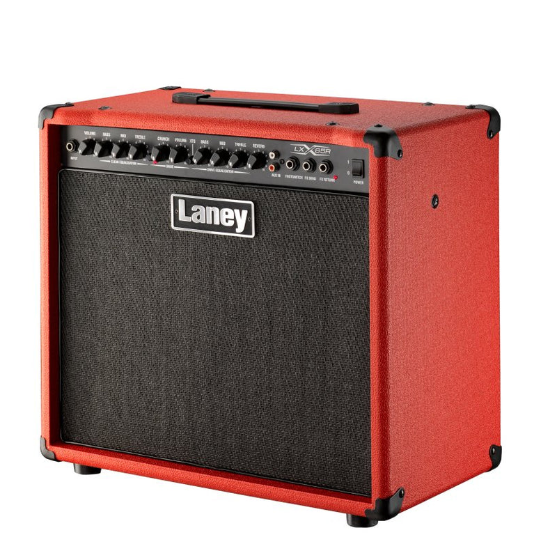 Laney 65 Watt 1x12” Electric Guitar Combo Amplifier with Reverb - Red - LX65R-RE