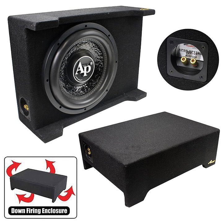 Audiopipe 12" Loaded Sealed 800 Watts Subwoofer Enclosure  - APSB-SP12BDF