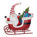 Santa Gnome in Sleigh Figurine (Set of 2)