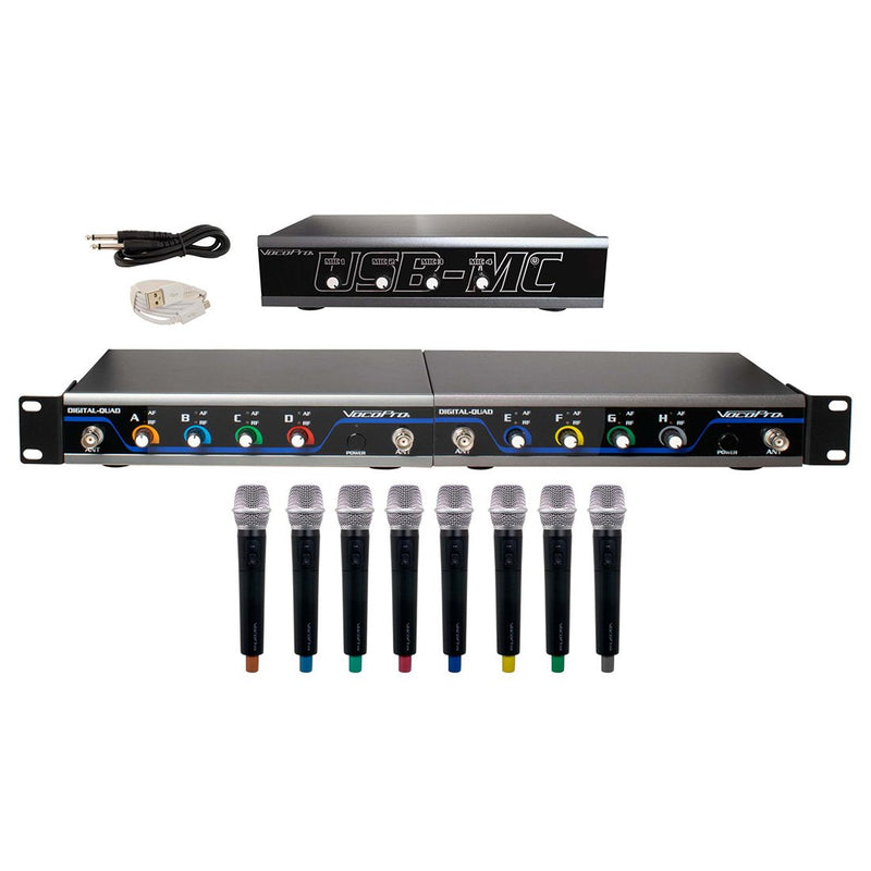 VocoPro Digital-Acapella-8 - 8-Channel UHF Wireless Microphone System