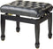 Stagg Adjustable Black Concert Piano Bench w/ Fireproof Leather Top