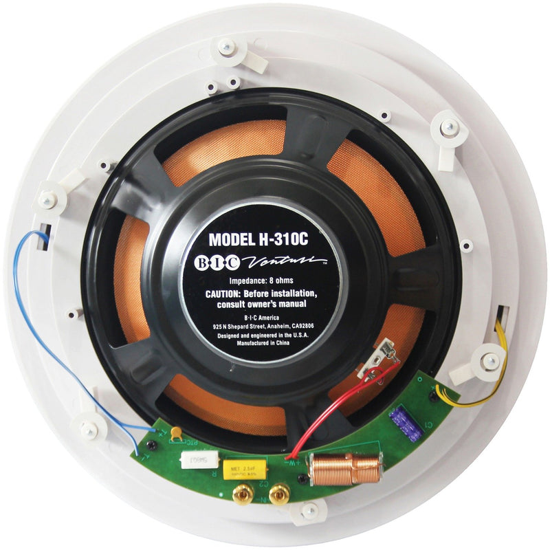 BIC America 250W 3-Way 10" In-Ceiling Speaker w/ Metal & Cloth Grills - H-310C