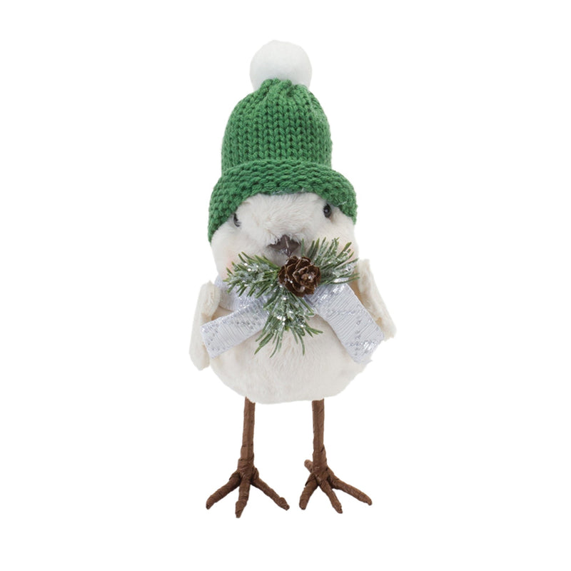 Winter Bird with Hat and Pine Accent (Set of 6)