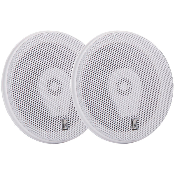 Poly-Planar MA-8506 6" 200 Watt Titanium Series Speakers - White MA8506W