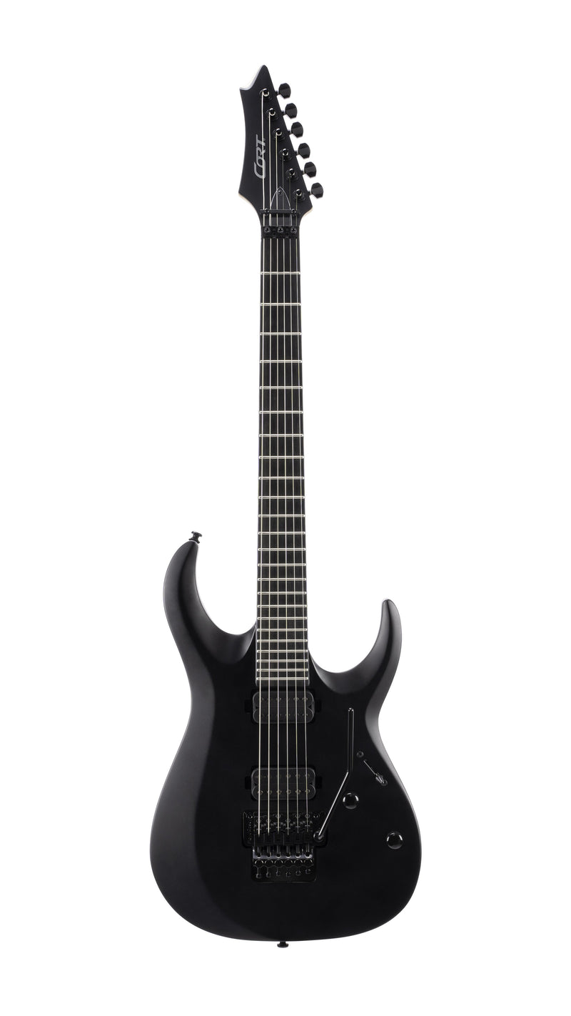 Cort X500MENACE Double Cutaway Electric Guitar - Black Satin