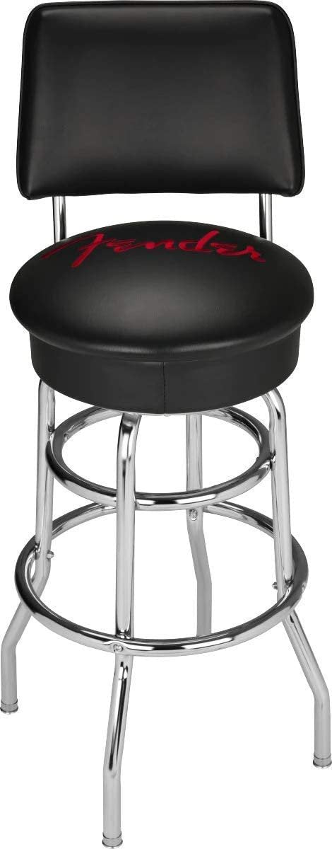 Fender 31.5” Vegan Leather Barstool with Backrest