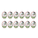 Glass Snowman Disc Ornament (Set of 12)