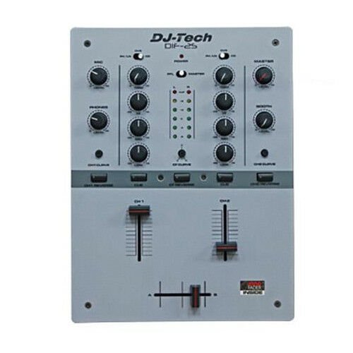 DJ Tech DIF-2S 2 Channel Full Featured Scratch Mixer Gray