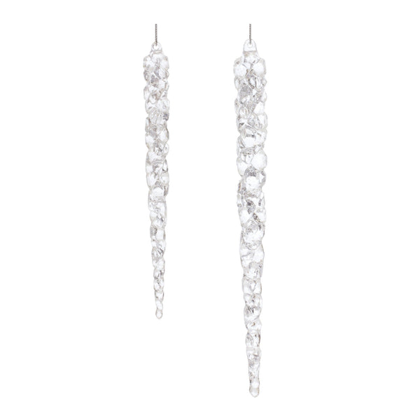 Clear Acrylic Icicle Drop Ornament (Set of 24)