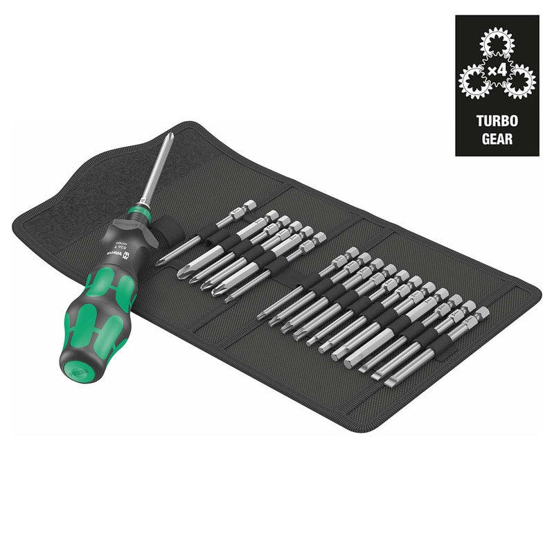 Wera Kompakt Turbo Bit Driver Set - 19 Piece Set