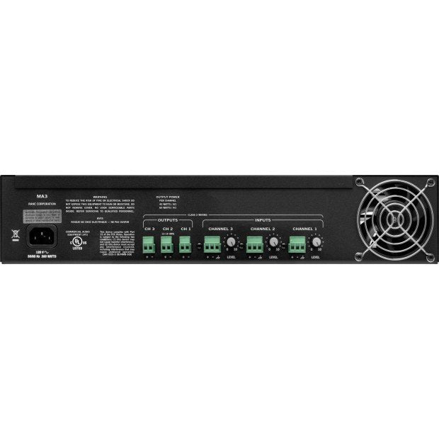 Rane 40 Watt Three Channel Power Amplifier - MA 3