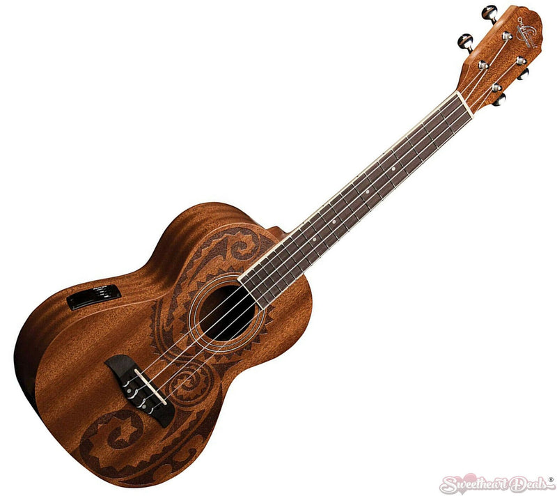 Oscar Schmidt OU2TETAT Tenor Mahogany Tattoo Acoustic/Electric Ukulele