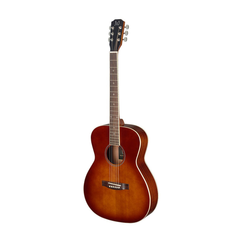 JN Guitars Bessie Left-Handed Acoustic Auditorium Guitar - Dark Cherryburst