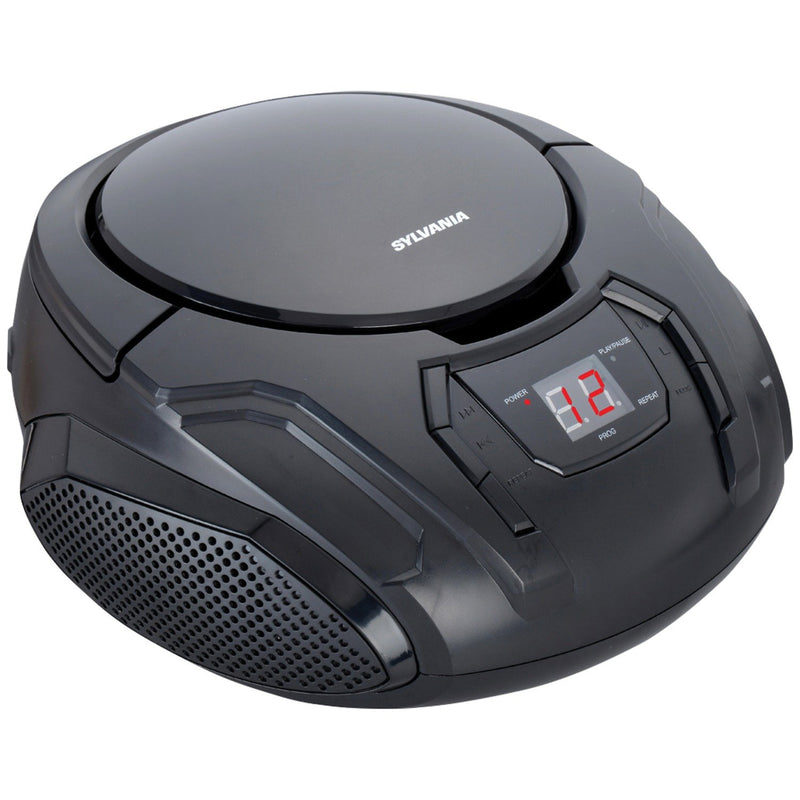 SYLVANIA SRCD261-B-BLACK Portable CD Player with AM/FM Radio (Black)