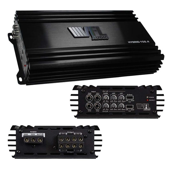VFL Audio 4 Channel Amplifier 600W RMS HYBRID-1504