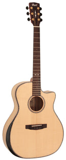 Cort GAMYBEVELNAT Grand Regal Acoustic Cutaway Guitar - Natural Glossy Arm Bevel