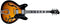 Hagstrom Viking Semi-Hollowbody Electric Guitar - Tobacco Sunburst - VIK-TSB